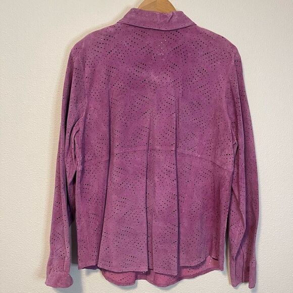 Vintage Co & Eddy Suede Iris Purple Button Down Top NWT Size 16 - Picture 7 of 8